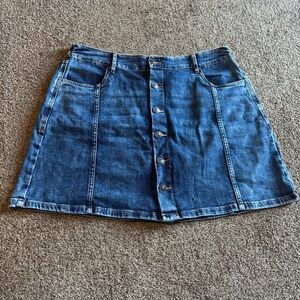 Aerie Blue Denim Mini Skirt